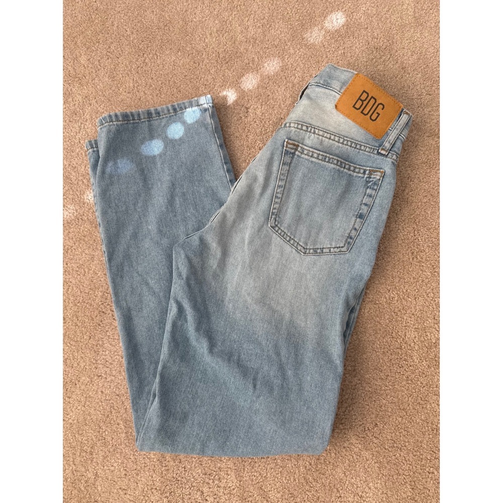 BDG High Waisted Straight Leg Light Wash Cotton Jeans 25 OB2280120 - Picture 1 of 6